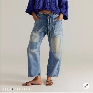Free People
Moxie Low Slung Pull On Barrel Wide Leg Jeans